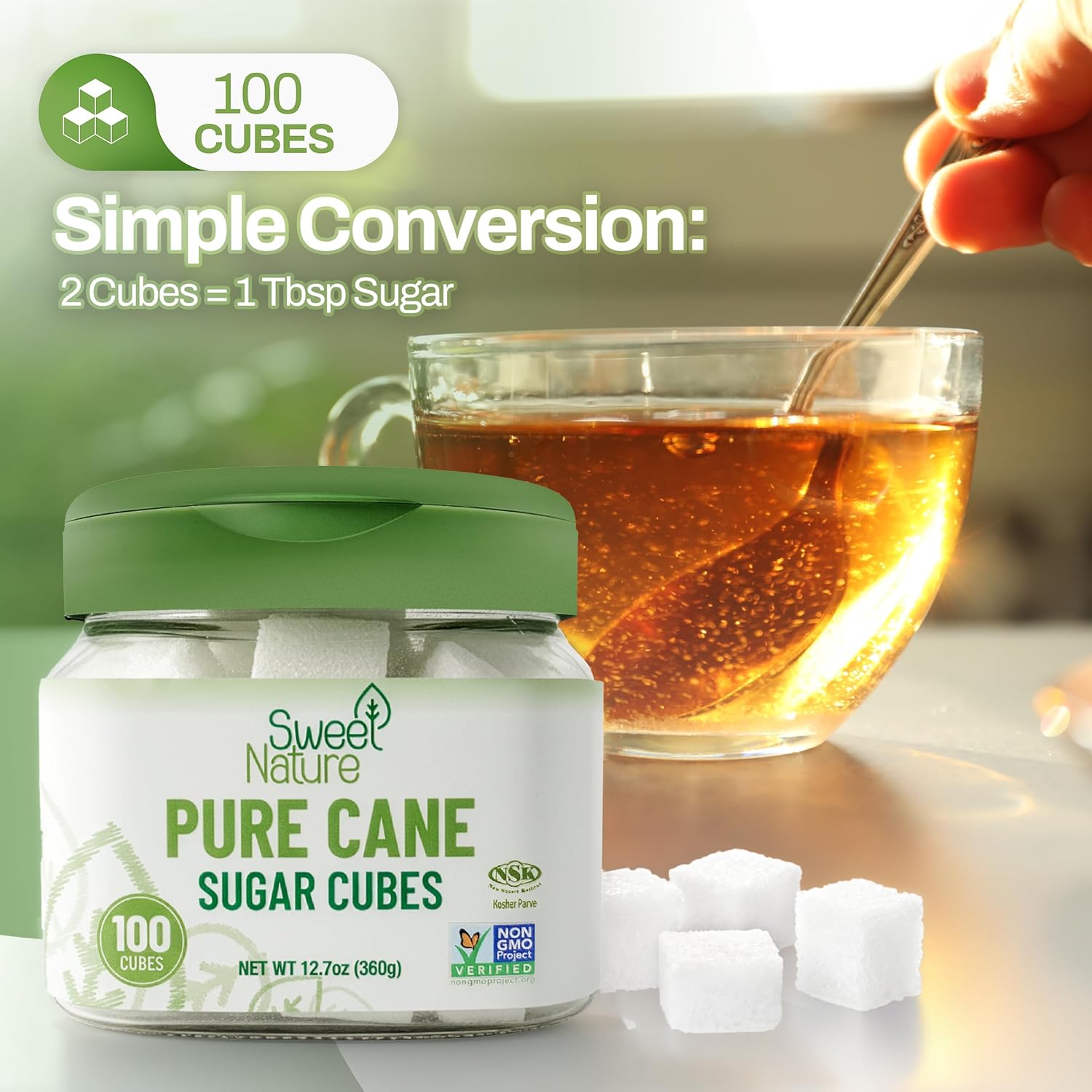 Sweet Nature Pure Cane Sugar Cubes 100 ct.