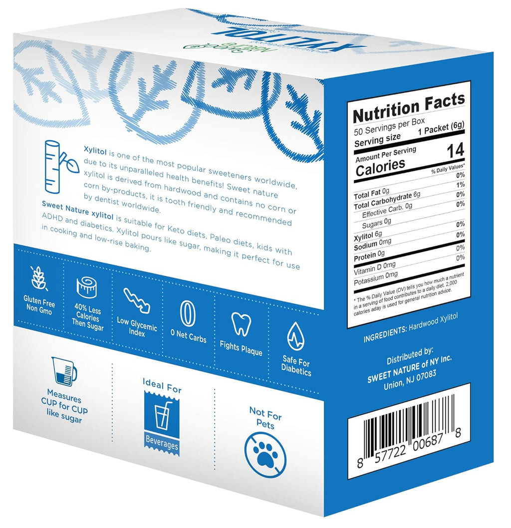 Birch Xylitol Sweetener 50ct packets