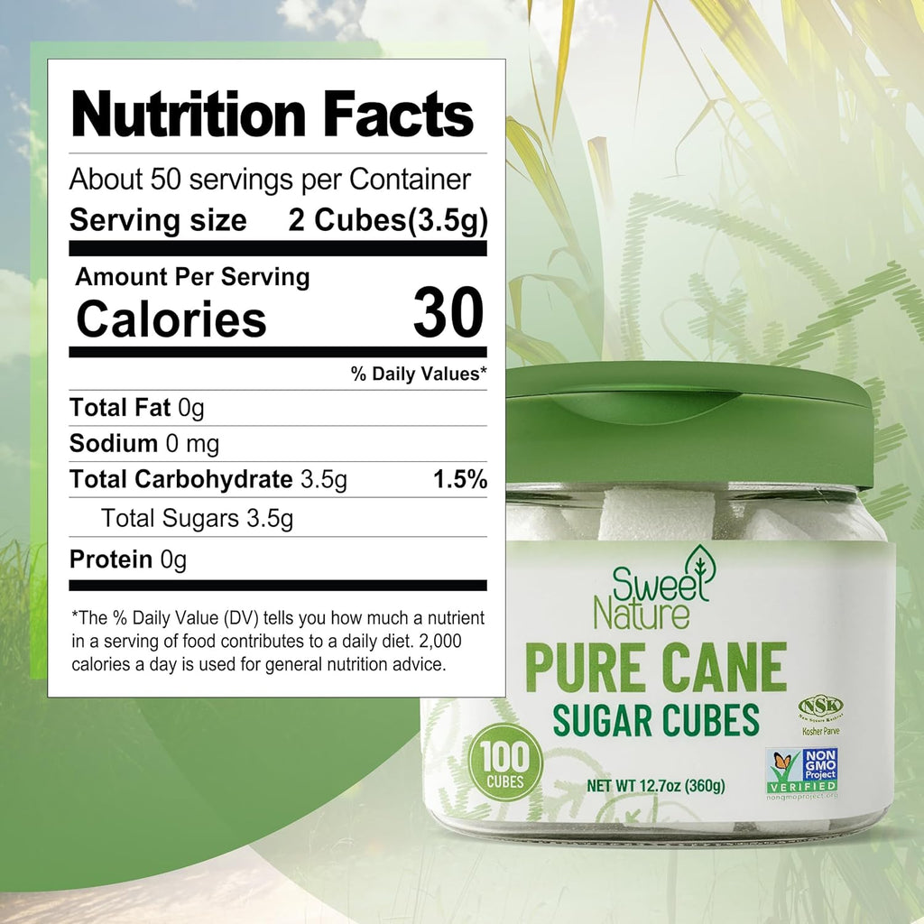 Sweet Nature Pure Cane Sugar Cubes 100 ct.